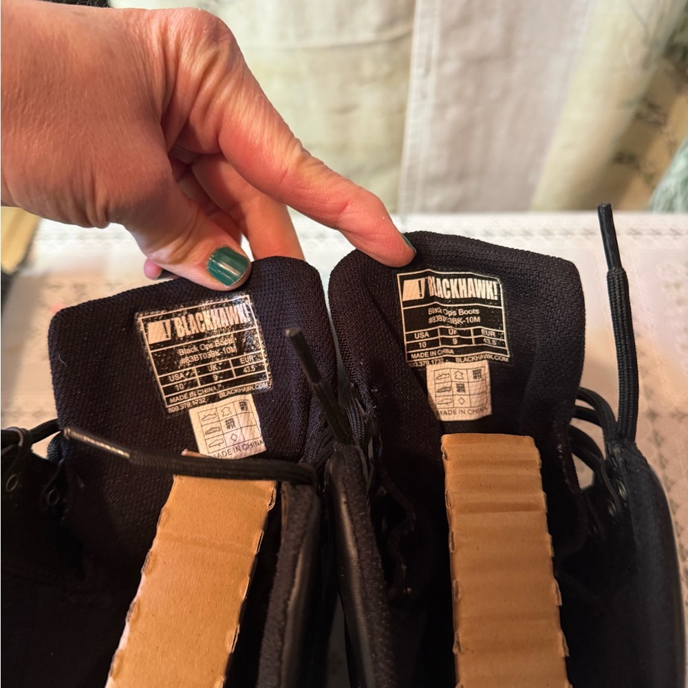 Men's Black Tactical Lace-Up Boots - Durable Support - Picture 3 of 6